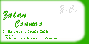 zalan csomos business card